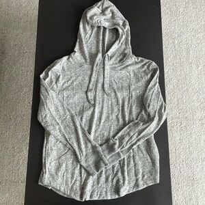 FatFace drawstring hoodie - size 6, heathered gray